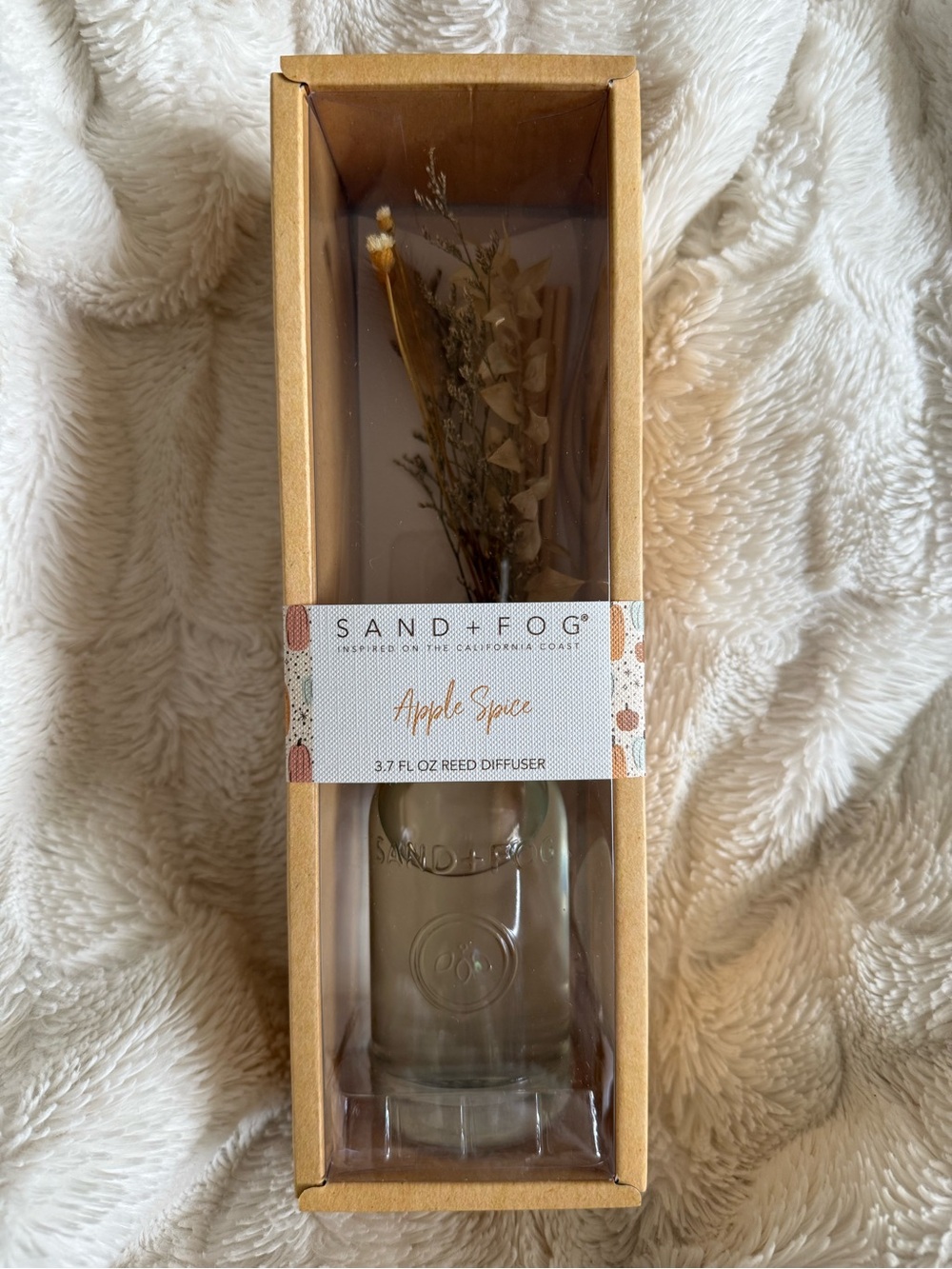 Sand & Fog Apple Spice Reed Diffuser with added floral pieces